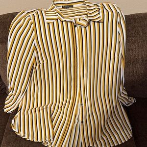 Adrianna Papell
Yellow and White Striped Button Down Shirt